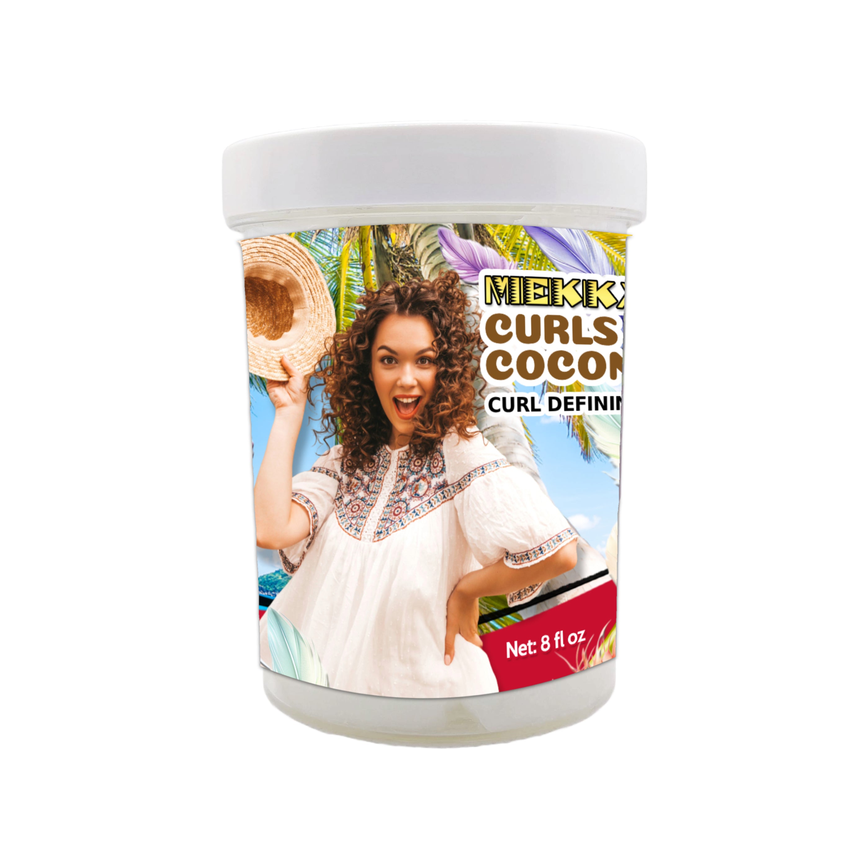 Mekkabo Curls & Coconut (curl defining jelly; 8 oz)